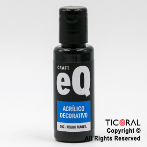 ACRIL.DECOR.EQ 102 NEGRO MARFIL 50ML X 6 UNIDADES